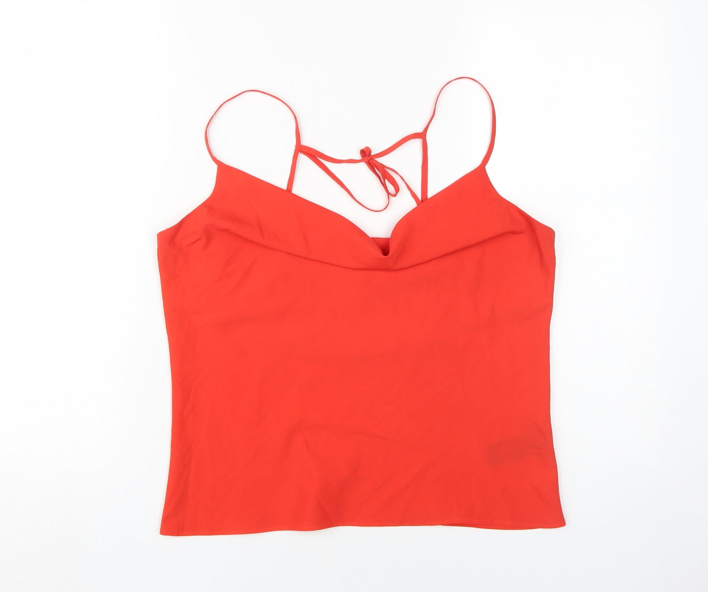 Womens UK Size 12 Topshop Red Camisole Blouse