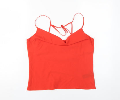 Womens UK Size 12 Topshop Red Camisole Blouse