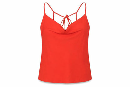 Womens UK Size 12 Topshop Red Camisole Blouse