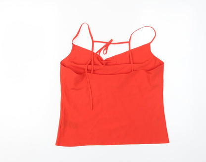 Womens UK Size 12 Topshop Red Camisole Blouse