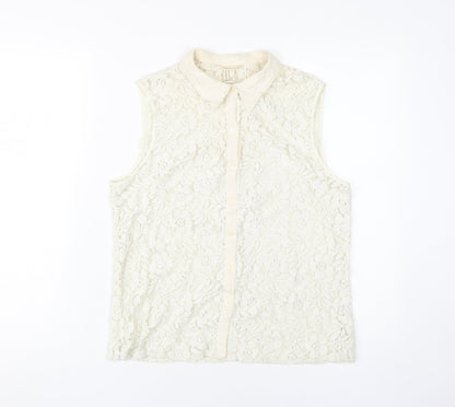 Womens UK Size M FOREVER 21 Beige  Blouse