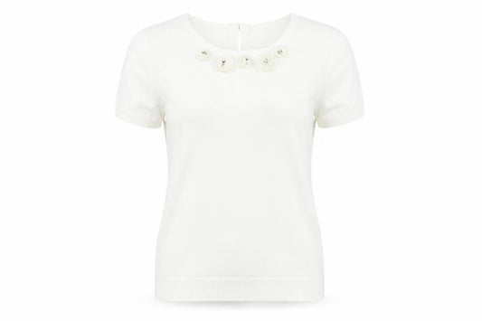 Womens UK Size 10 Damsel in a Dress White  Blouse