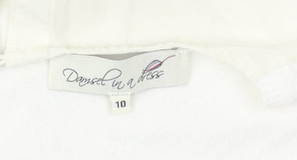 Womens UK Size 10 Damsel in a Dress White  Blouse