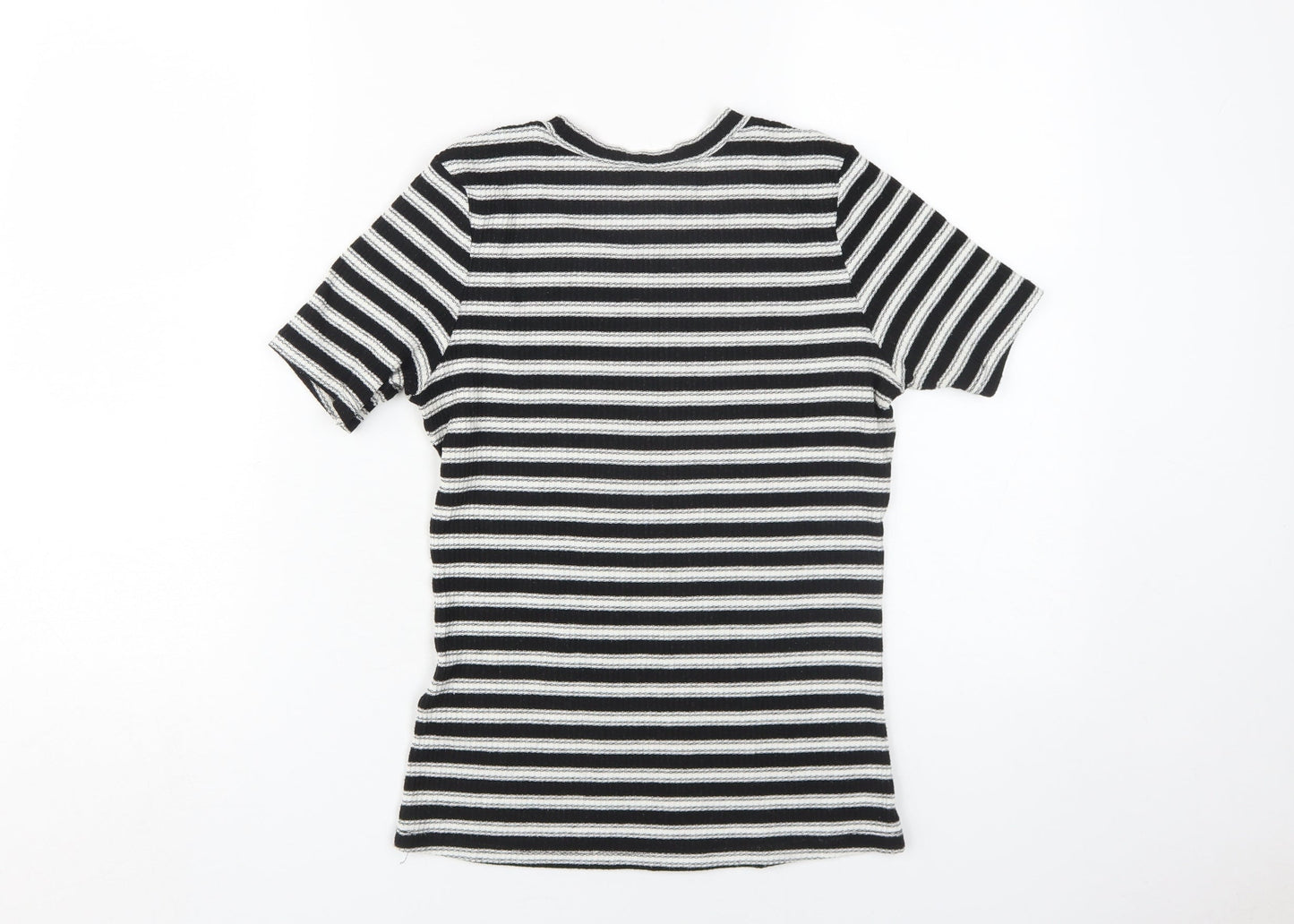Womens UK Size S H&M Black Cropped T-Shirt