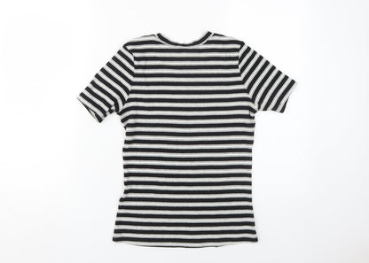 Womens UK Size S H&M Black Cropped T-Shirt