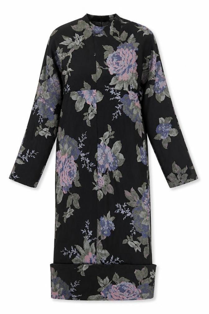 ASOS DESIGN Women's Black Floral Shift Dress - Size 12