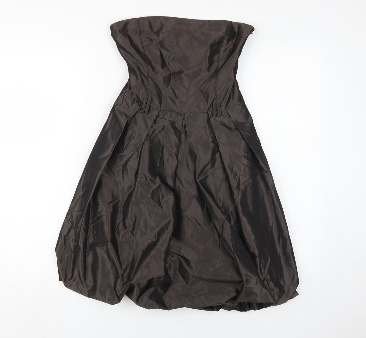 Zara Basic Women's Brown Bubble Hem Party Dress S