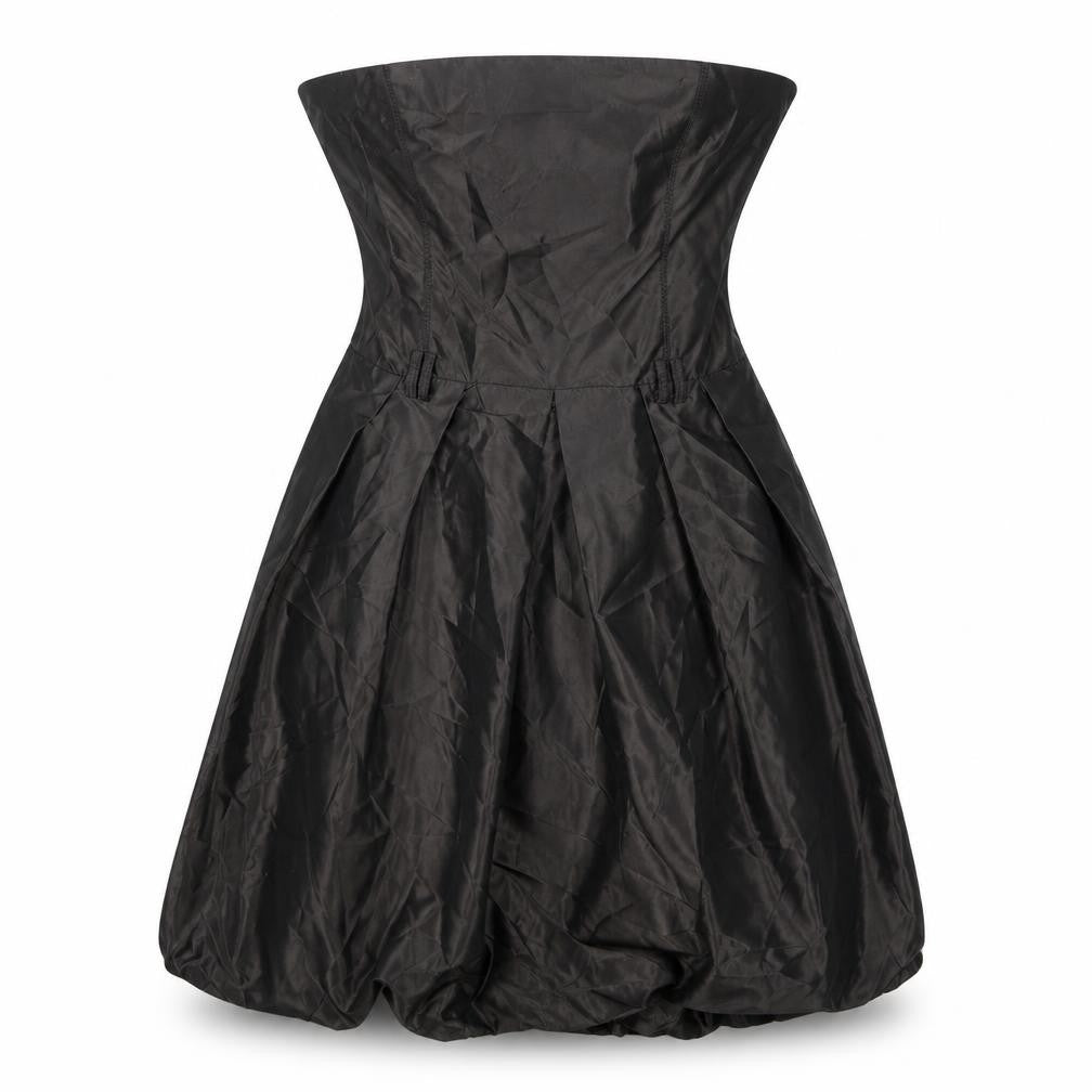 Zara Basic Women's Brown Bubble Hem Party Dress S