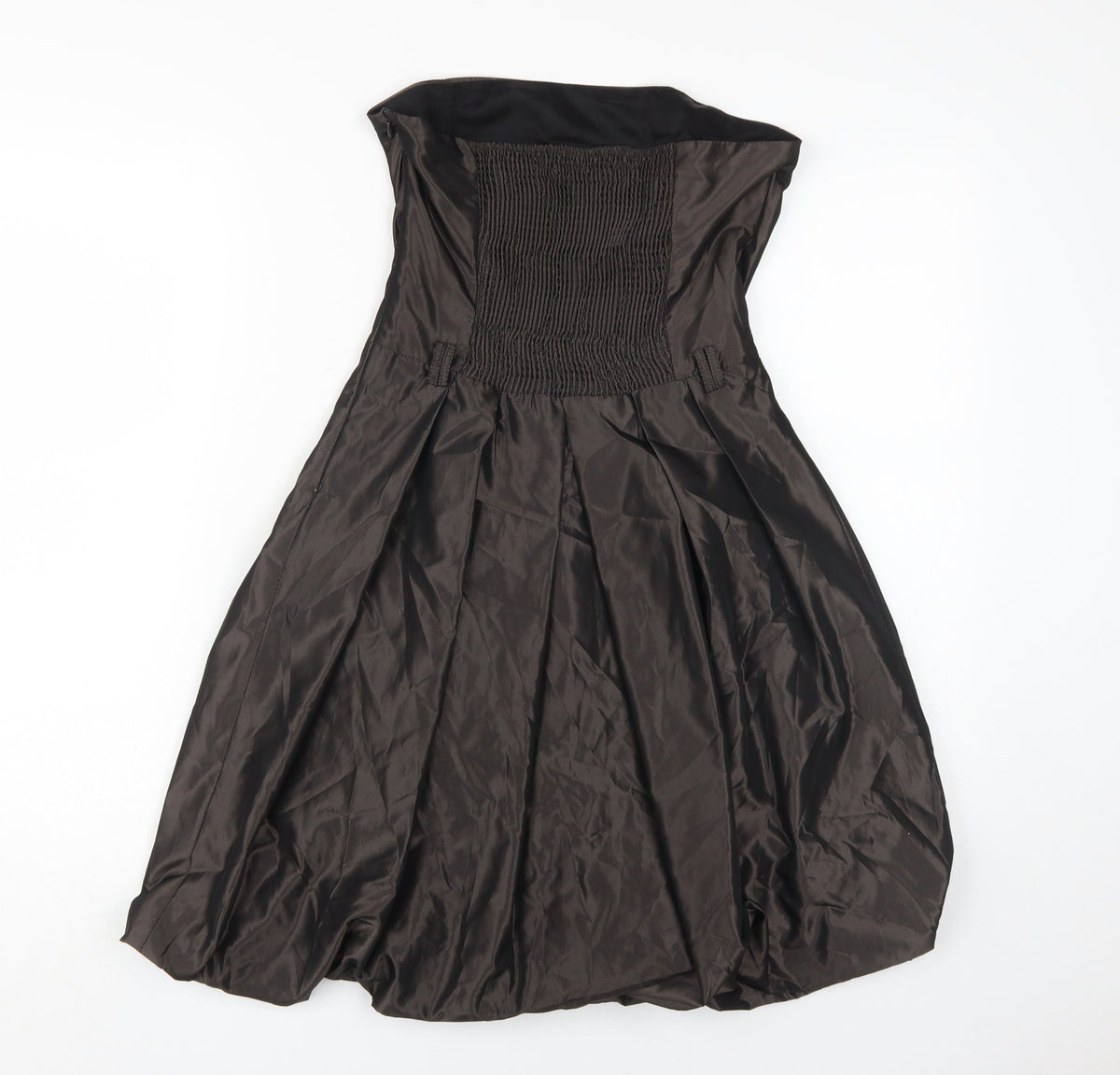 Zara Basic Women's Brown Bubble Hem Party Dress S