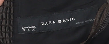 Zara Basic Women's Brown Bubble Hem Party Dress S