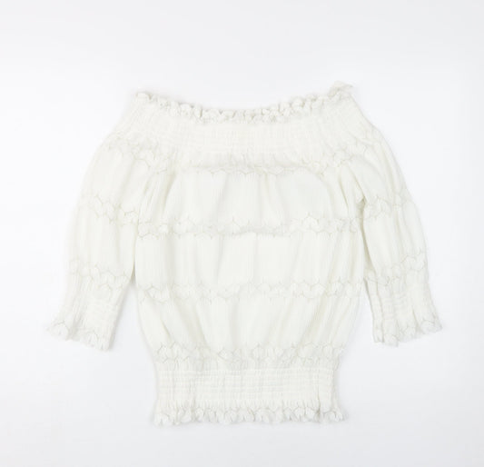 Womens UK Size 6 River Island White Camisole Blouse