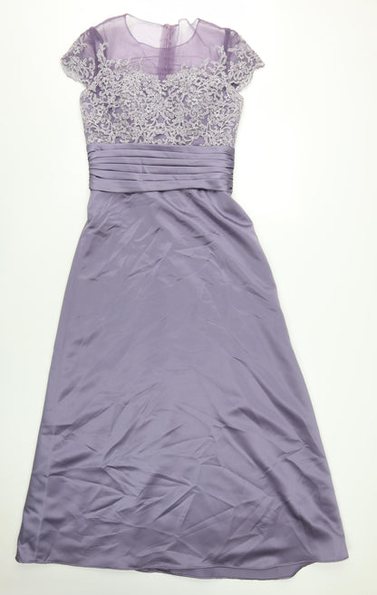 Mark Lesley Women's Purple Midi Dress Size 10