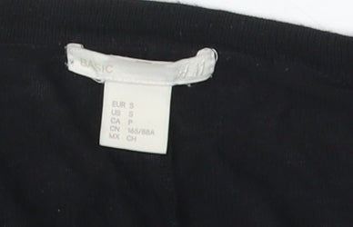 Womens UK Size 8 H&M Black Cardigan Jumper