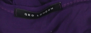 Womens UK Size M QED London Purple Cardigan Jumper