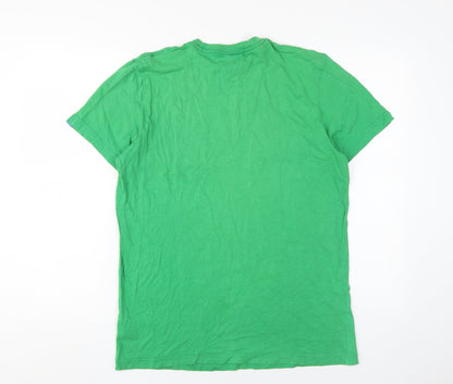 Adidas Men's Green Graphic Short Sleeve T-Shirt M