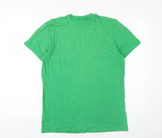 Adidas Men's Green Graphic Short Sleeve T-Shirt M