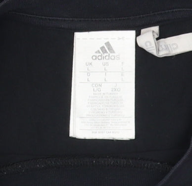 Adidas Men's Black Logo T-Shirt, Size L - Iconic Style!