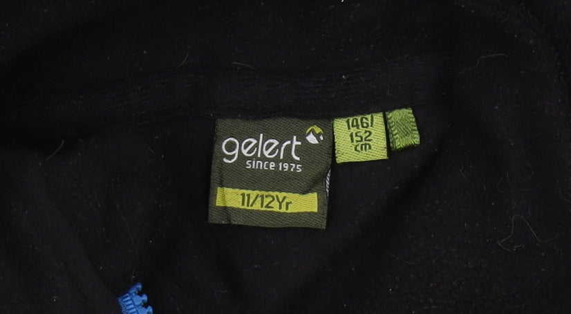 Gelert Boys Black Fleece Jacket 11-12 Years Full Zip
