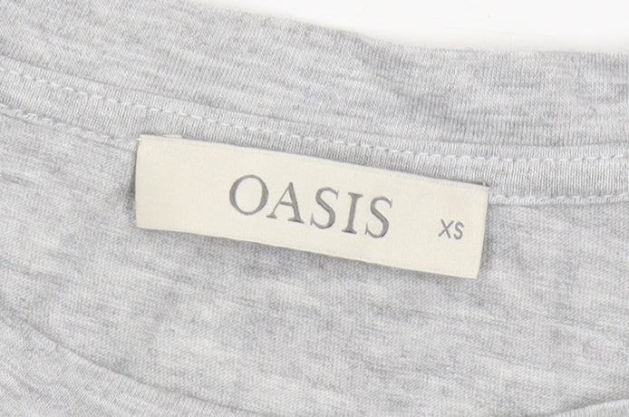 Womens UK Size XS Oasis Grey Basic T-Shirt