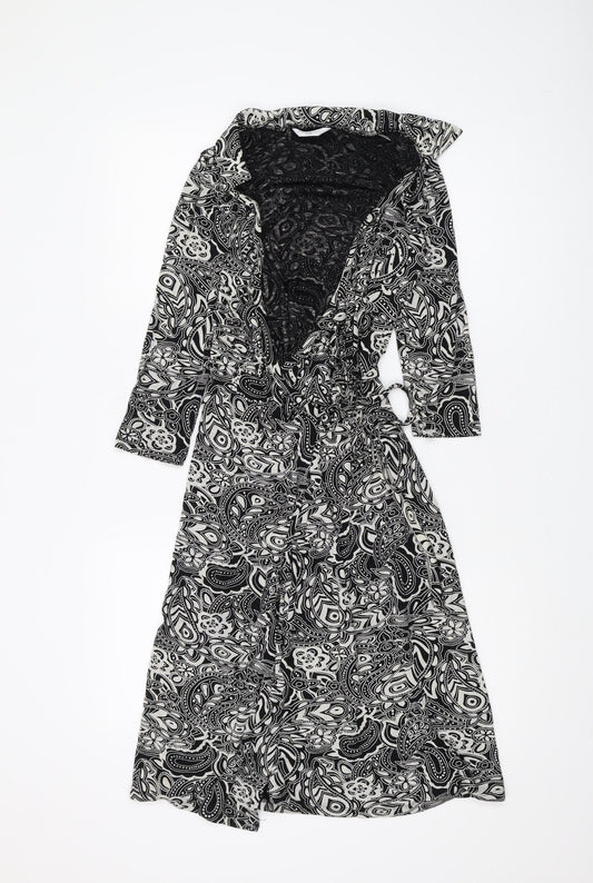New Look Women’s Black Wrap Dress Size 8