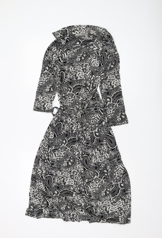 New Look Women’s Black Wrap Dress Size 8