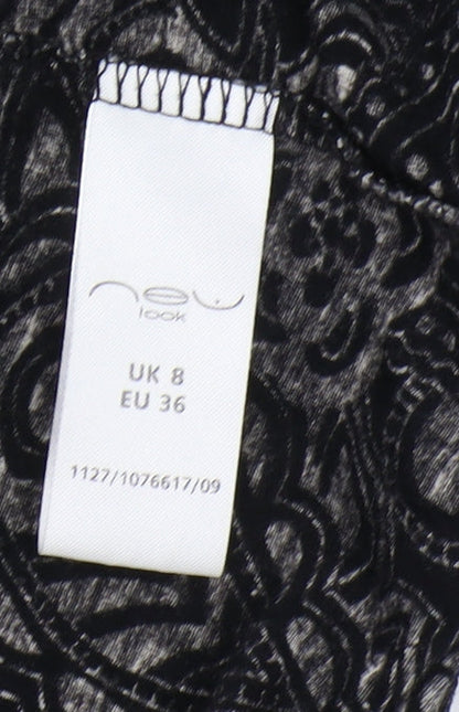 New Look Women’s Black Wrap Dress Size 8