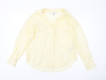 Womens UK Size 10 Marks and Spencer Yellow Basic Blouse