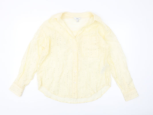 Womens UK Size 10 Marks and Spencer Yellow Basic Blouse
