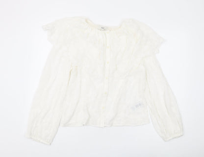 Marks and Spencer Women's White Embroidered Blouse