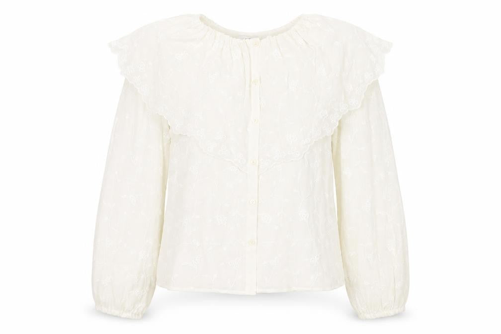 Marks and Spencer Women's White Embroidered Blouse