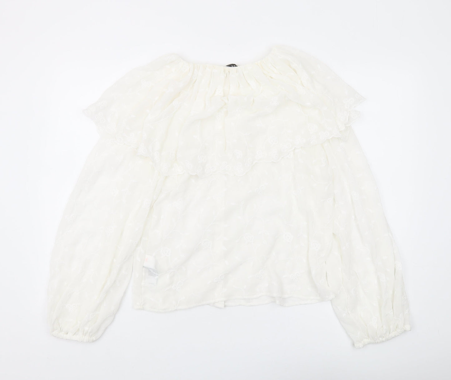 Marks and Spencer Women's White Embroidered Blouse