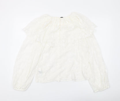 Marks and Spencer Women's White Embroidered Blouse