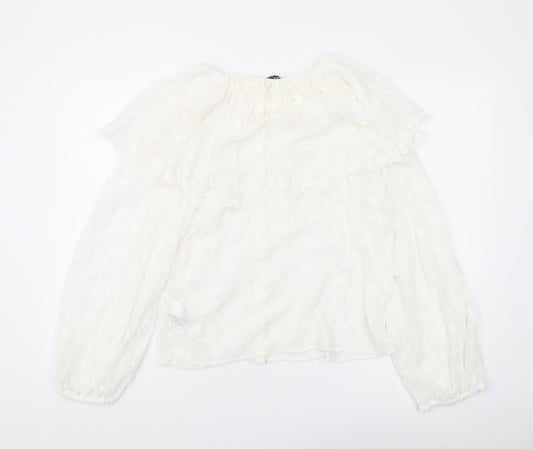 Marks and Spencer Women's White Embroidered Blouse