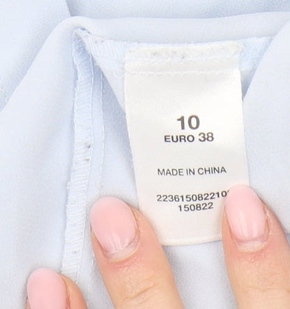 Womens UK Size 10 Principles Blue Basic Blouse