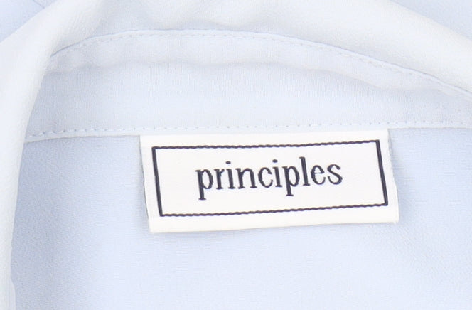 Womens UK Size 10 Principles Blue Basic Blouse