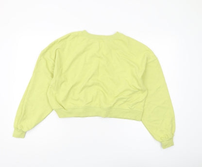 Womens UK Size M Pull & Bear Green Pullover Sweatshirt