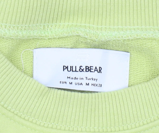 Womens UK Size M Pull & Bear Green Pullover Sweatshirt