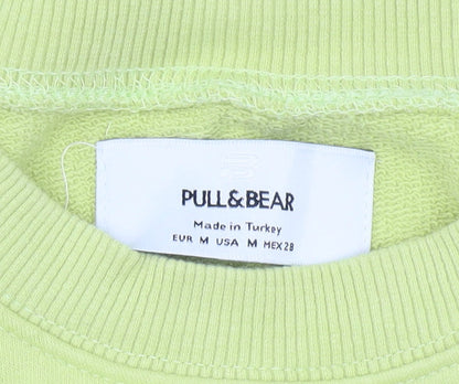 Womens UK Size M Pull & Bear Green Pullover Sweatshirt