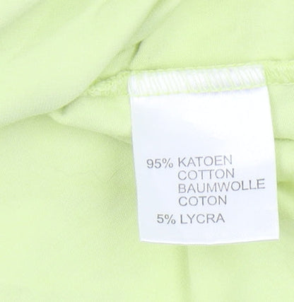 Claudia Sträter Women's Yellow V-Neck T-Shirt, Size 8