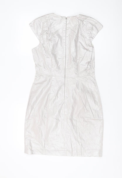 French Connection Women's Silver Dress - Size 12