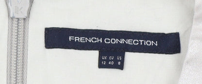 French Connection Women's Silver Dress - Size 12