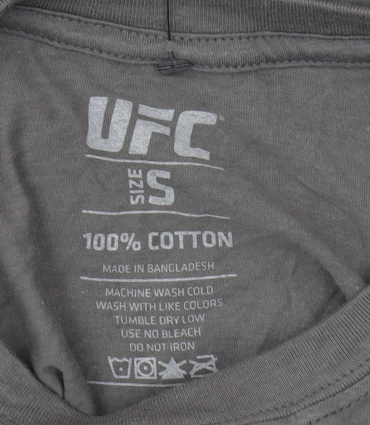UFC Men's Grey Graphic T-Shirt, Size S, Short Sleeve