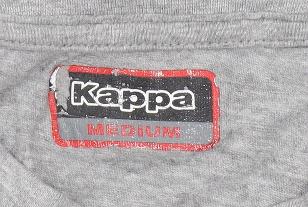 Kappa Men's Grey Logo T-Shirt Medium
