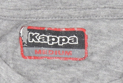 Kappa Men's Grey Logo T-Shirt Medium