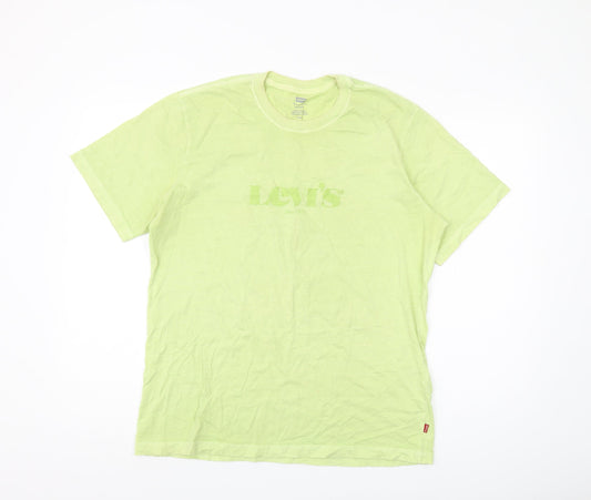 Levi's Men's Green Relaxed Fit Crew Neck T-Shirt M