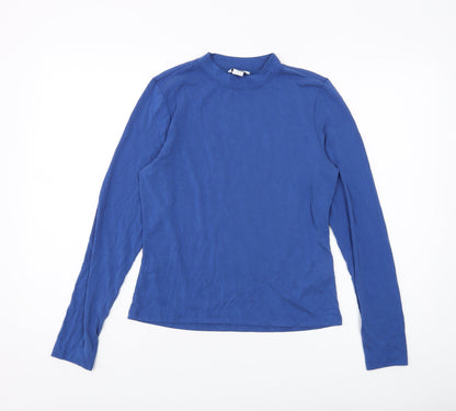 Womens UK Size M Monki Blue Basic T-Shirt