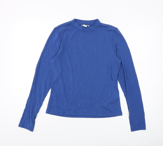 Womens UK Size M Monki Blue Basic T-Shirt