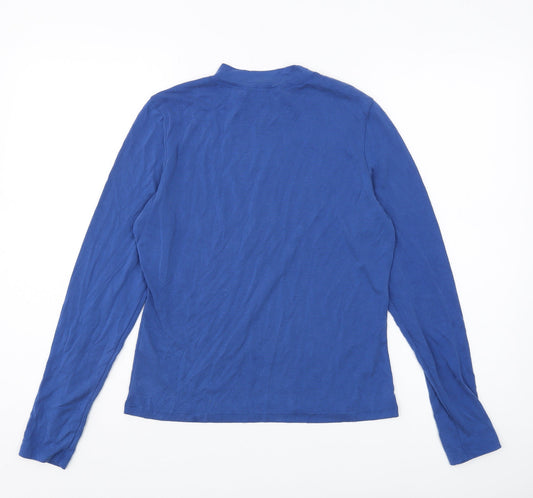 Womens UK Size M Monki Blue Basic T-Shirt