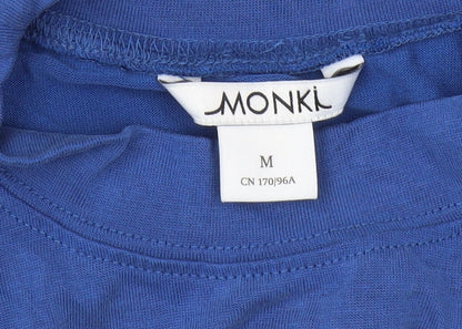 Womens UK Size M Monki Blue Basic T-Shirt