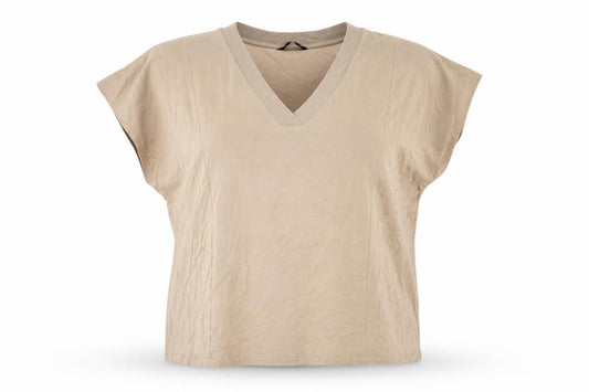 Womens UK Size 20 Marks and Spencer Beige Basic T-Shirt